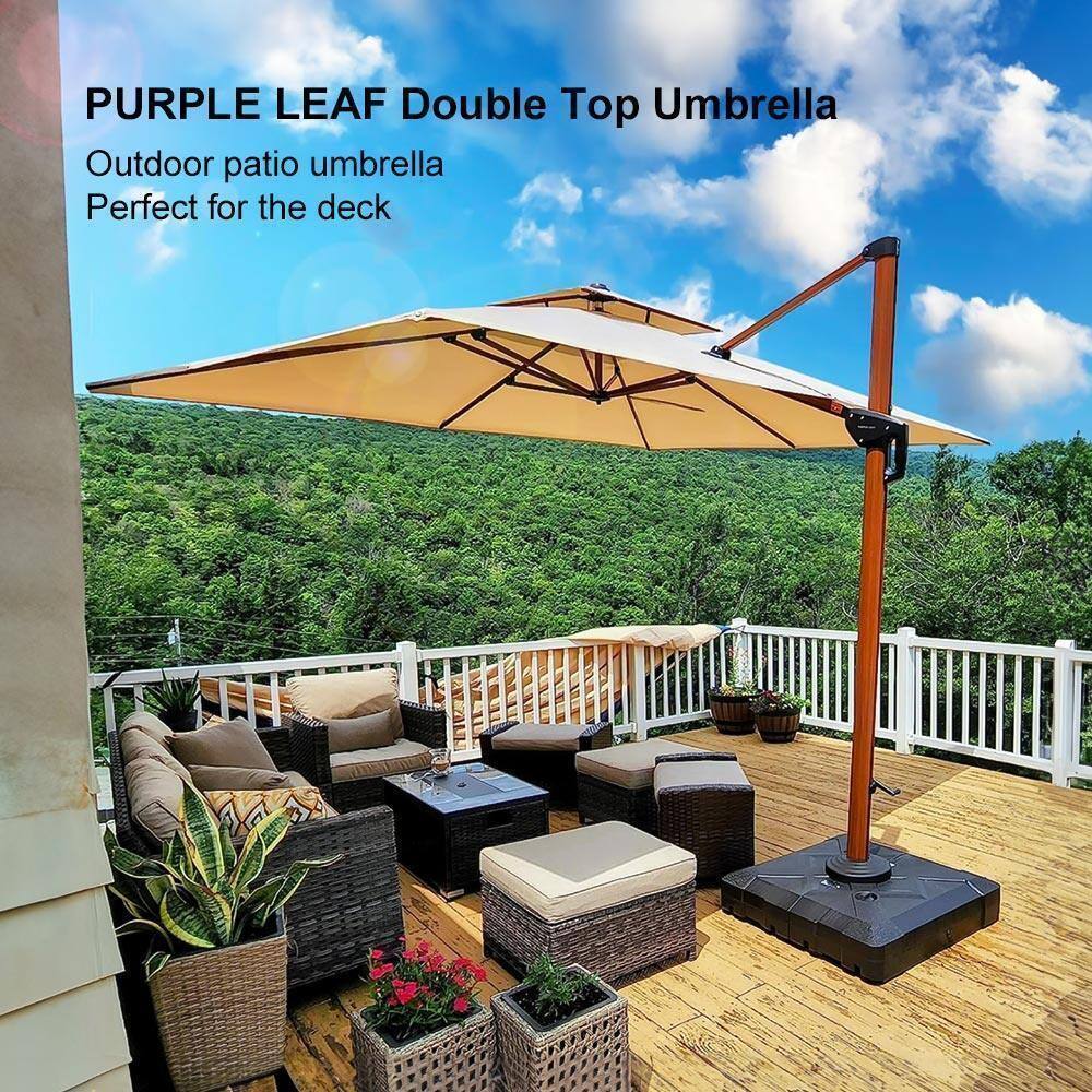 PURPLE LEAF Double Top Umbrella  
Outdoor patio umbrella  
Perfect for the deck