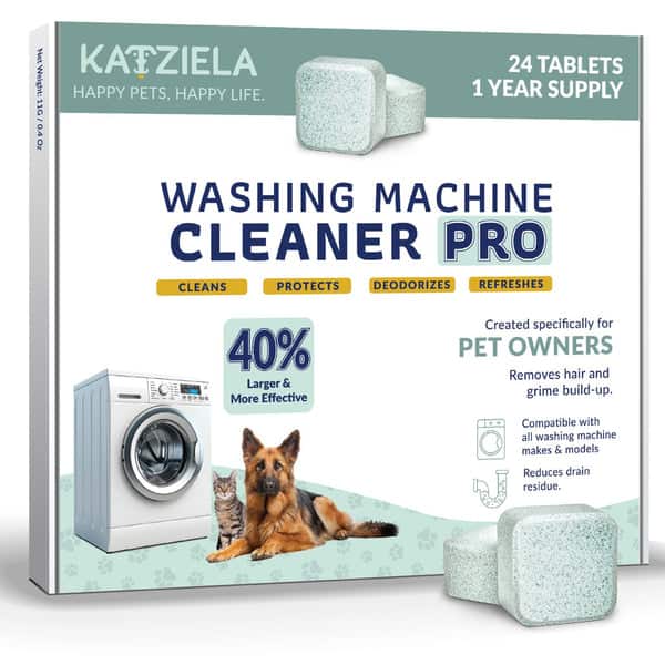 Katziela - Washing Machine Cleaner Tablets Formulated for Pet Owners