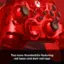 Two-tone thumbsticks featuring red bases and dark red tops.