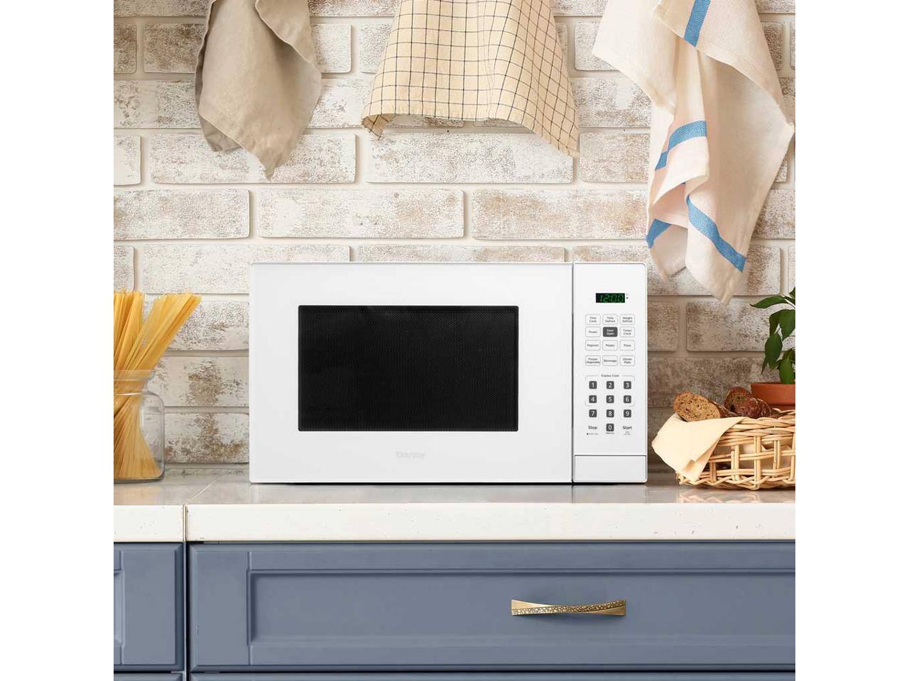 Alt View 3. Danby - Danby 1.1 cu. ft. Countertop Microwave in White, DBMW1121BWW - White.
