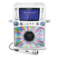 Singing Machine - CD+G Bluetooth Karaoke System - White - Front_Zoom