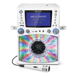 Singing Machine - CD+G Bluetooth Karaoke System - White