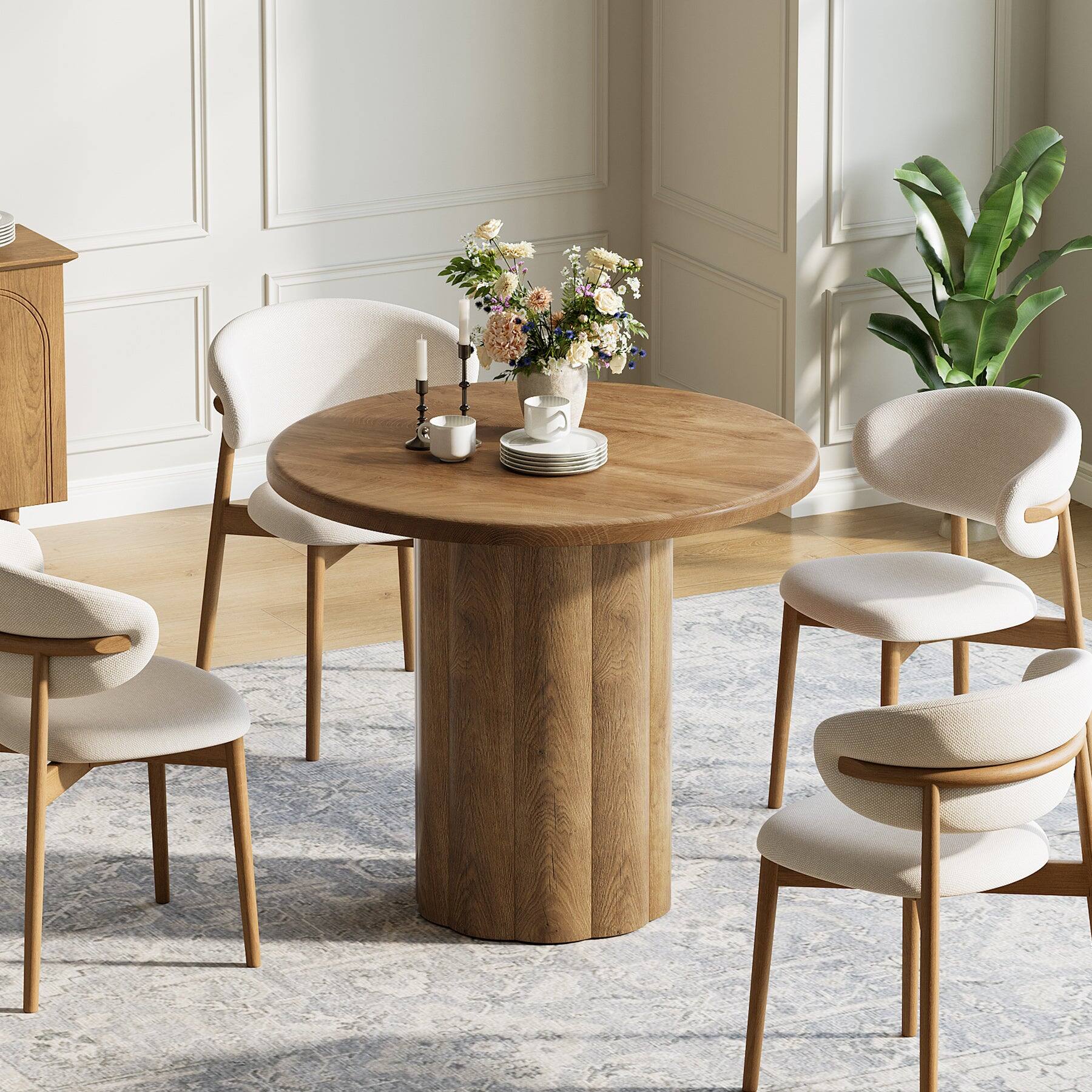 Tribesigns Dining Table with Engineered Wood Construction, Space Saving ...