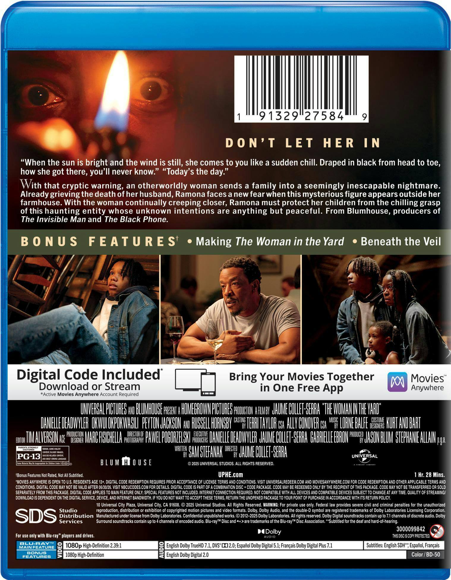 Back. The Woman in the Yard - Collector's Edition Blu-ray + Digital [Blu-ray].