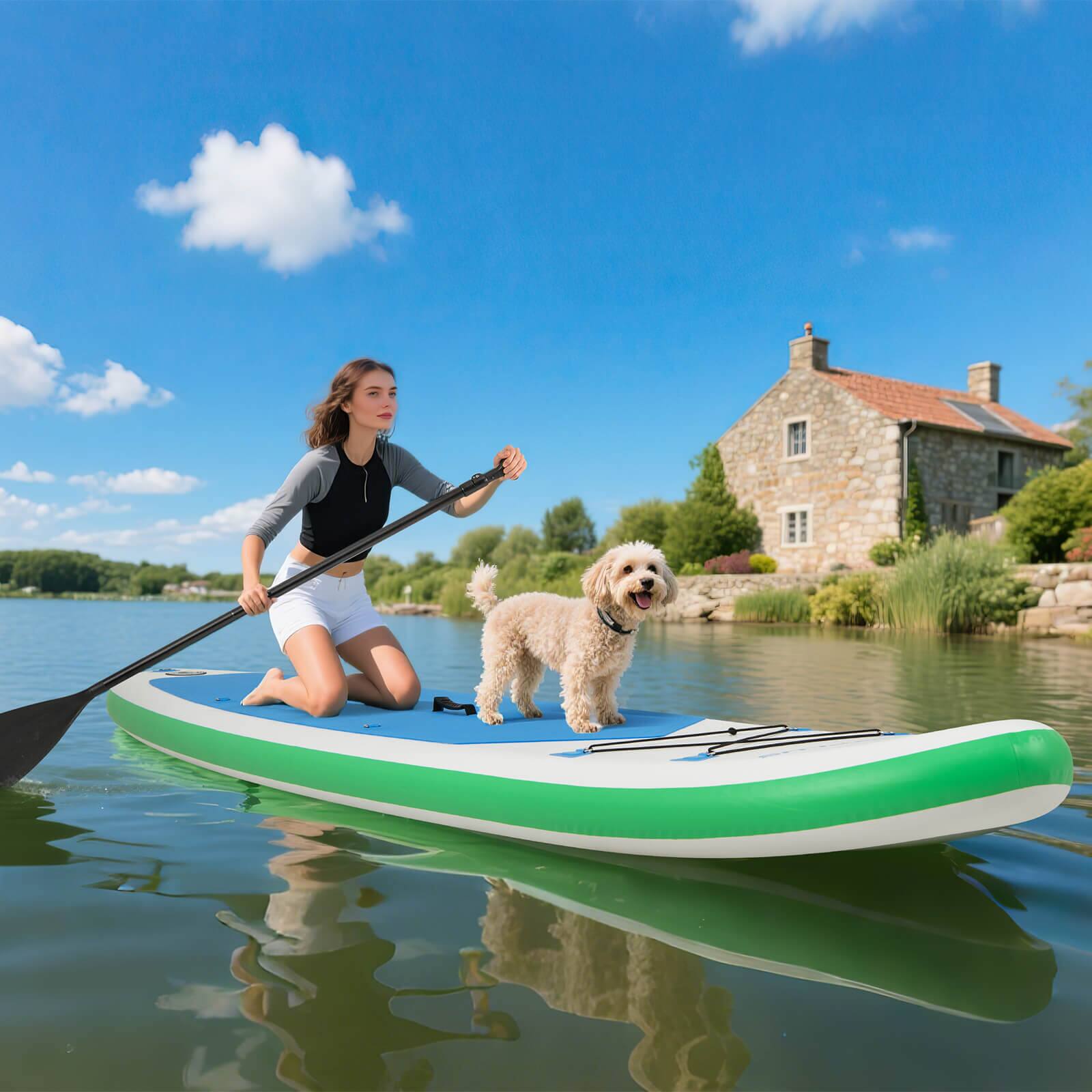 Alt View 4. Costway - Costway 11' Inflatable Stand Up Paddle Board whth Accessories Paddle Hand Pump Repair Kit - Multi-color.