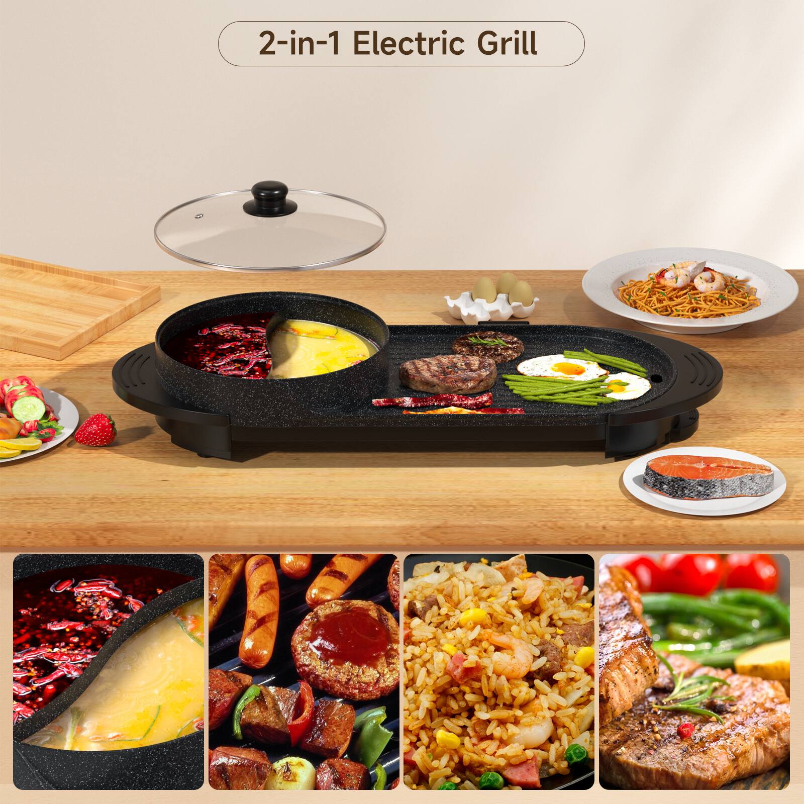 2-in-1 Electric Grill