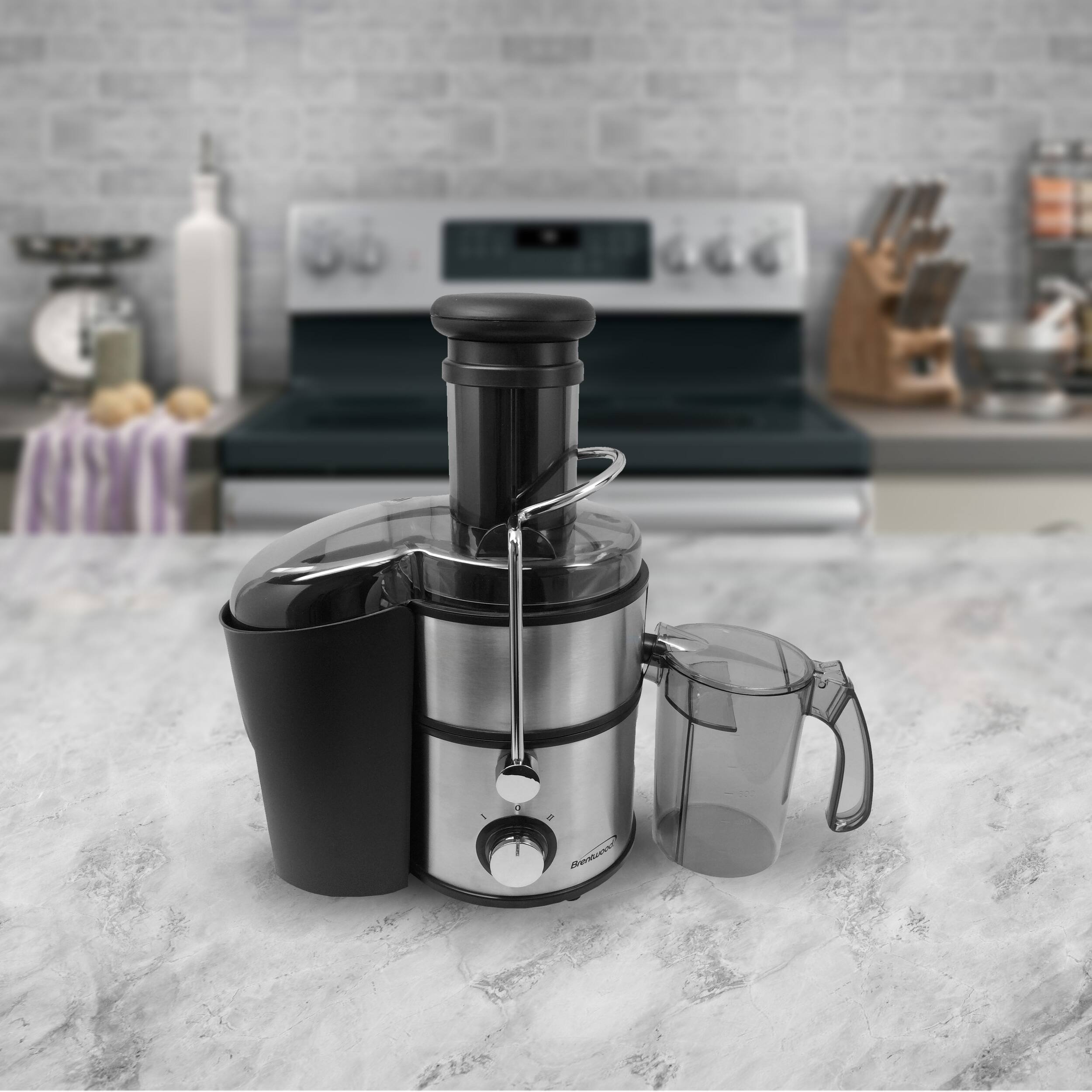 Alt View 5. Brentwood - Brentwood Stainless Steel 700w Power Juice Extractor - Silver.