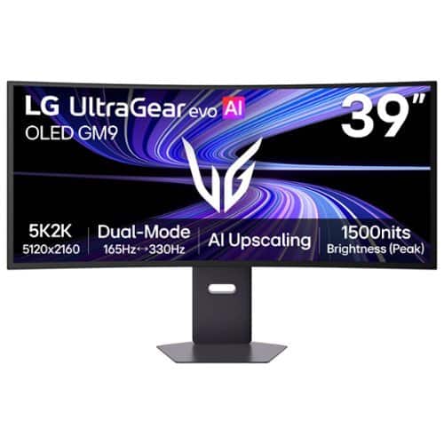 LG - UltraGear evo GX9 39" 5K2K OLED 165Hz 0.03ms G-SYNC FreeSync Premium Pro Gaming Monitor with DisplayHDR TRUE 500 - Black