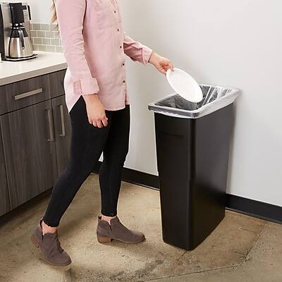 Alt View 3. Coastwide Professional - Coastwide Professional Slim Plastic Trash Can with no Lid, Black, 23 Gal. (CW50718) - Black.