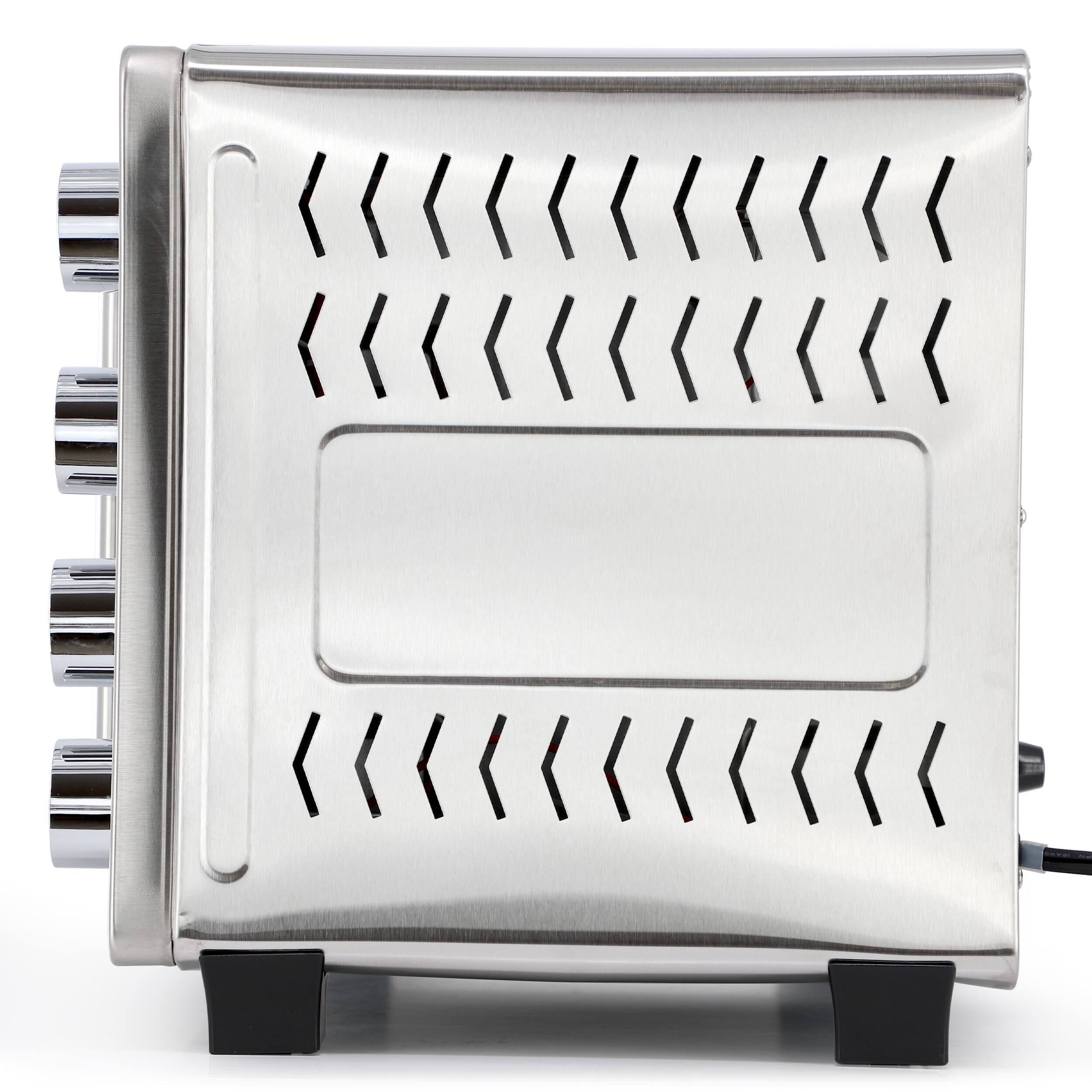 Alt View 4. MegaChef - MegaChef 31.7 Quart French Door Multi-Function Electric Toaster Oven - Silver.