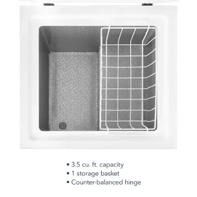 Insignia™ - 3.5 Cu. Ft. Garage-Ready Chest Freezer - White