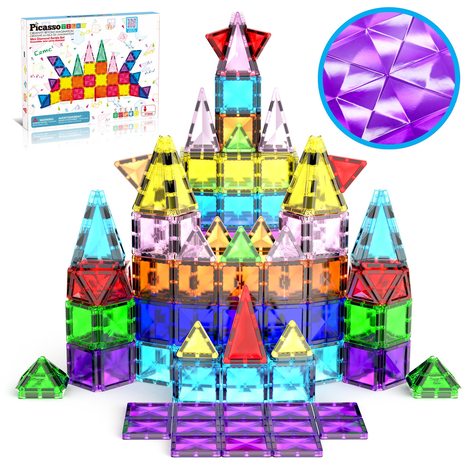 Picasso Tiles - A 1 BYONO - Multi Diamond Magnetic Building Set

Ezme

STEAM

WARNING: CHOKING HAZARD - Small parts. Not for children under 3 years.

AGES: 6+
