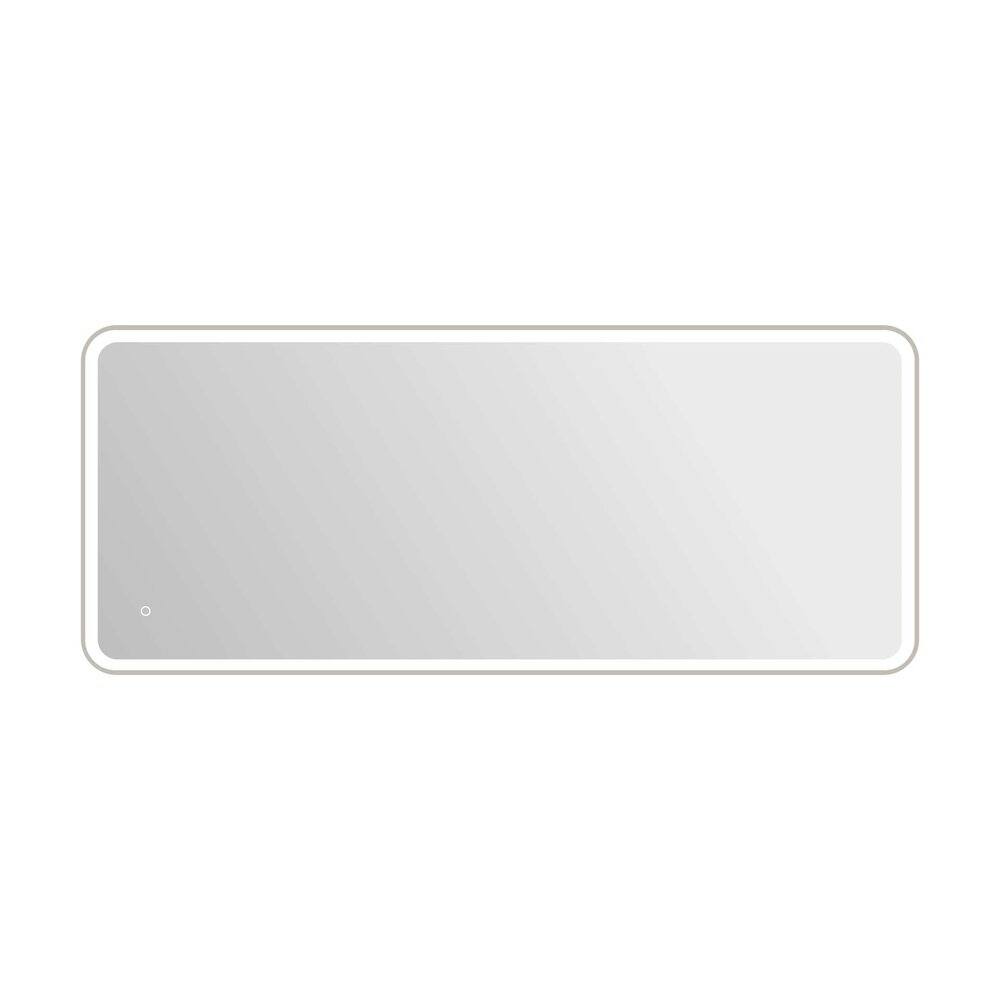 Left. Elegant Kitchen and Bath - 72 Inch Rectangle LED Front and Backlit Wall Mirror in Silver - Silver.