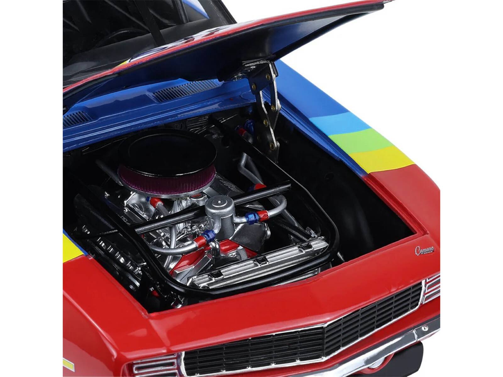 Alt View 2. Highway 61 - 1969 Chevrolet Camaro #24 "Hendrick Motorsports First Win Tribute" Blue and Red w/ Stripes 1/18 Model Car by Highway 61.
