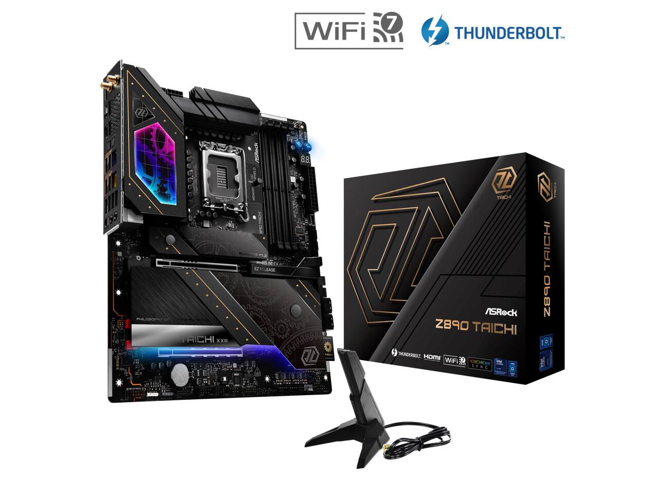 7 WiFi THUNDERBOLT - 7 PHLOROPHTE AICHI XX= ASRedi 8.8 7 MEHONY TACH 12 - m2 LEASE 7 ASRock Z890 TAICHI ARAAAARAD THUNDERGOLT HOM WiFi D COCHIONE Te am STNC 1 . C D T TAICHI O68Z 10 I