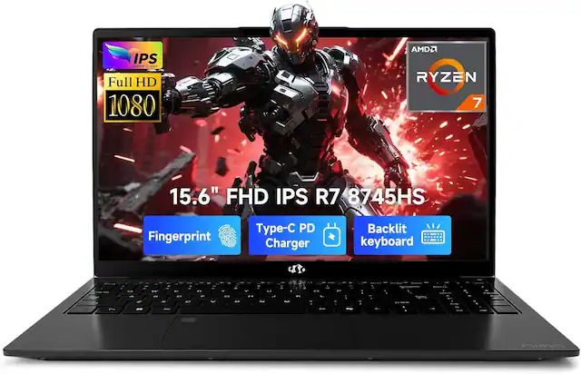 IPS SUPER CLEAR Full HD 1080
AMD RYZEN 7 15.6" FHD IPS R7 8745HS
Fingerprint
Type-C PD Charger
Backlit keyboard