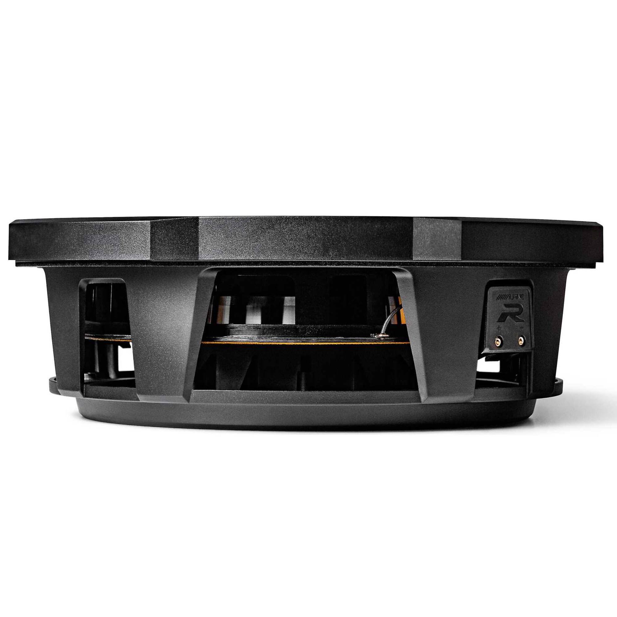Alt View 1. Alpine - Alpine RS-W12D4 12-inch R-Series Shallow Subwoofer with Dual 4-Ohm Voice Coils - Black/Gray.