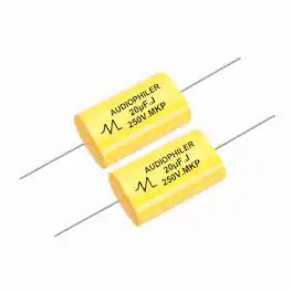 Unique Bargains - 2pcs 20uF High-Frequency Divider Capacitor, 276V Audio Speaker Crossover Non-Polarity Polypropylene MKP Film Capacitors - Yellow