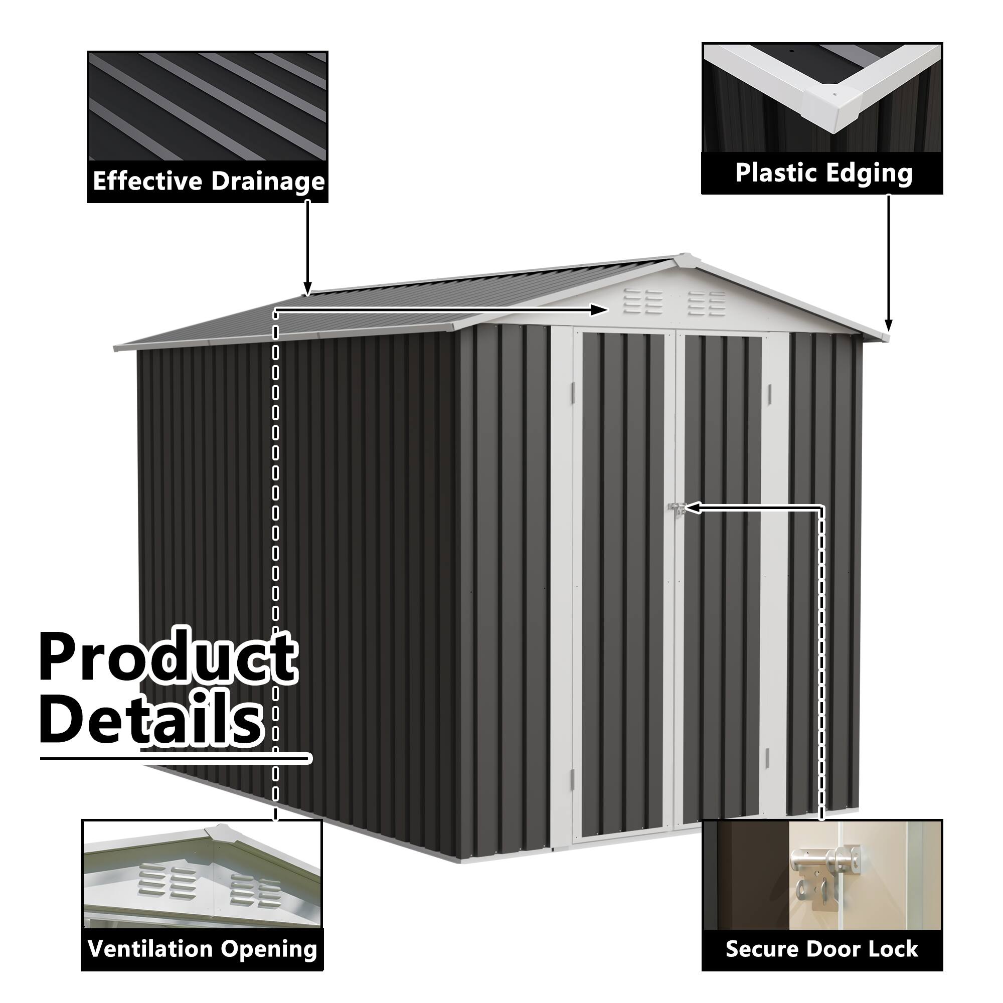 Effective Drainage  
Plastic Edging  
Product Details  
Ventilation Opening  
Secure Door Lock