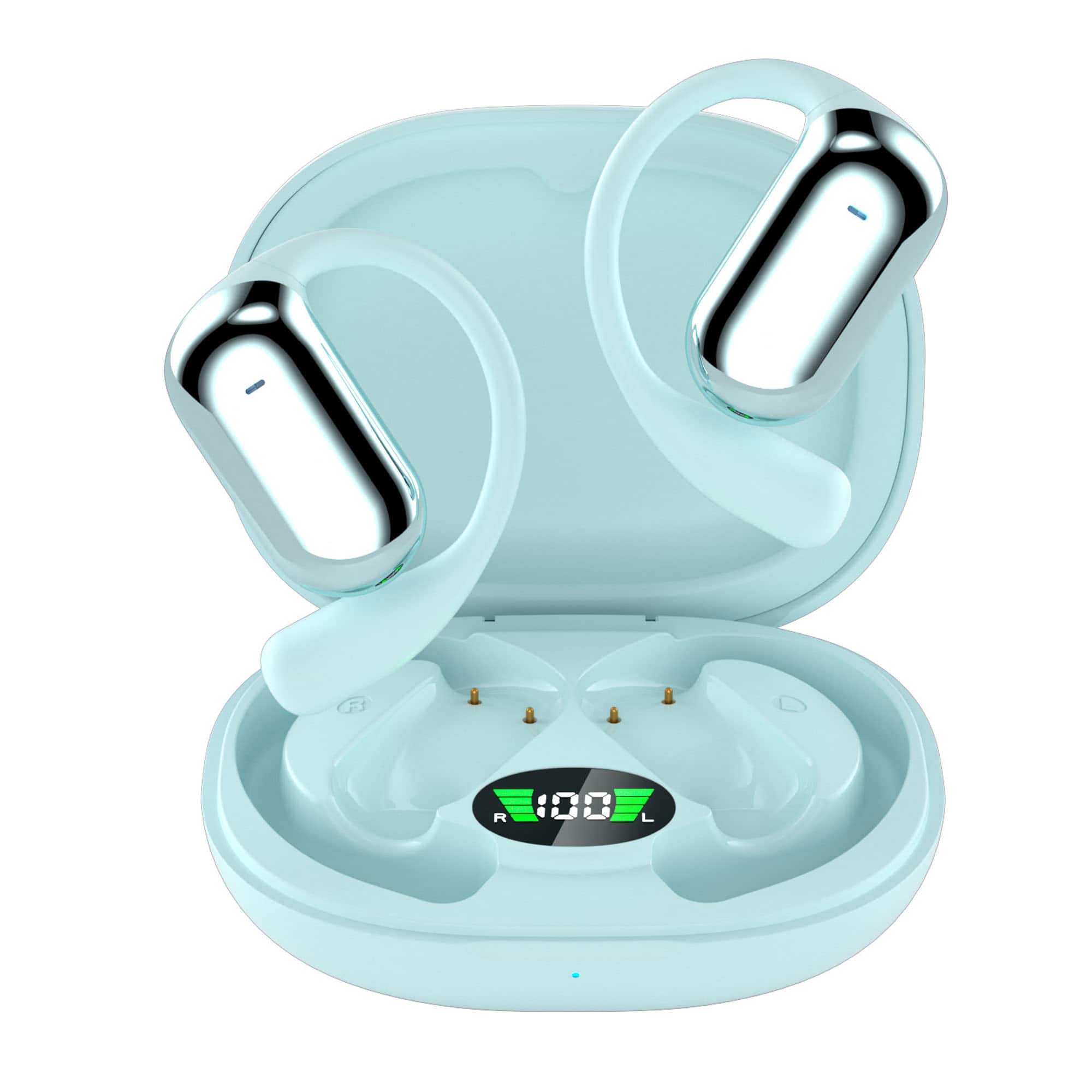 YONWAY - Long Battery Life Open-Ear Bluetooth Earbuds with AI Translation, Stereo Surround Sound, LED Digital Display for Office