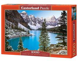 Castorland - 1000 Piece Jigsaw puzzle, The Jewel of the Rockies, Canada, Idyllic Landscape, Mountains, C-102372-2 - Red