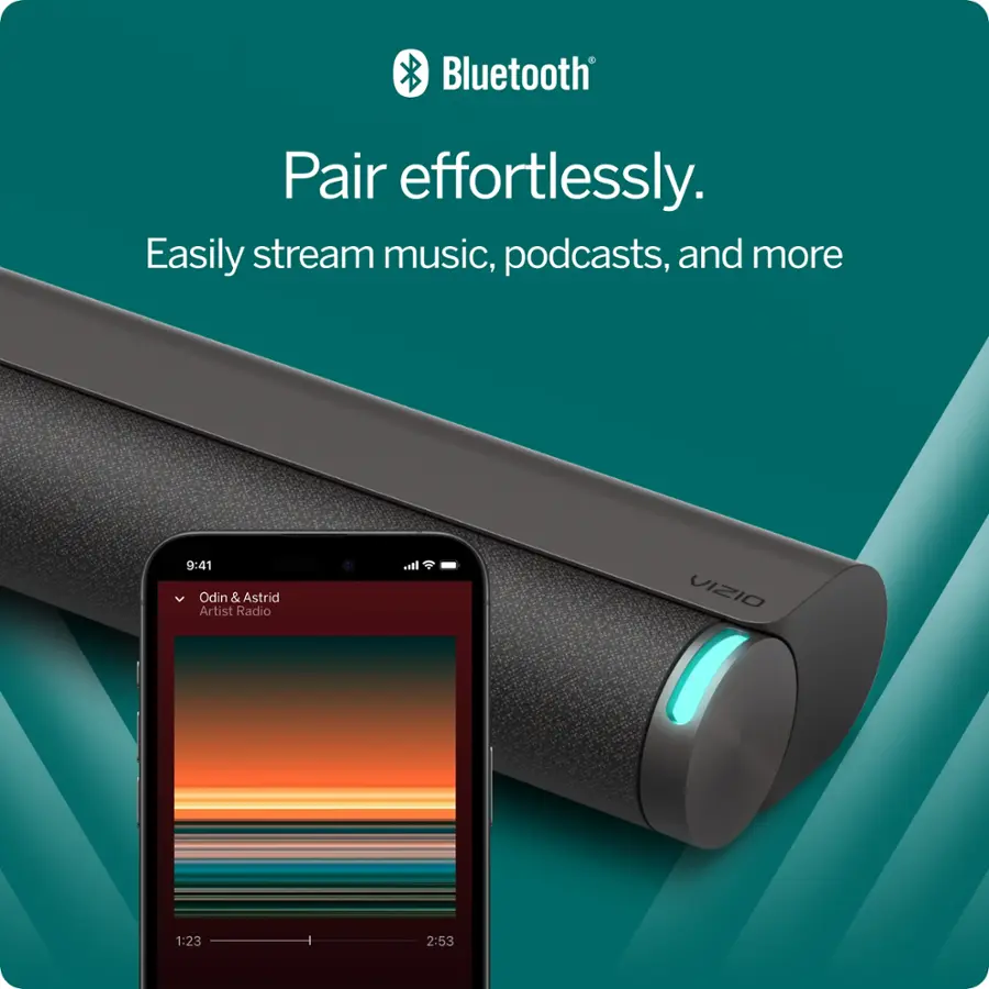Bluetooth Pair Effortlessly. Easily Stream Music, Podcasts, and More.