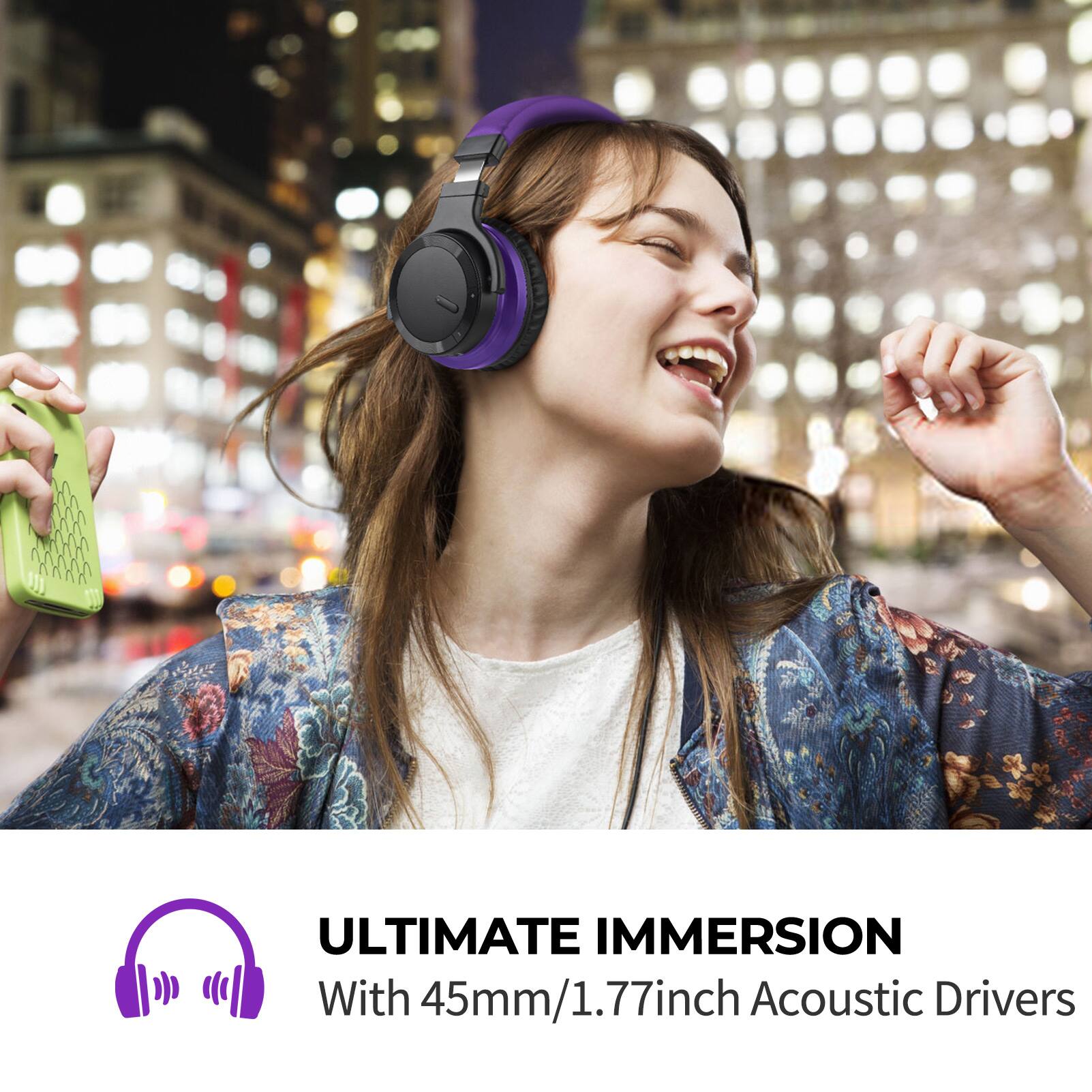 ULTIMATE IMMERSION  
With 45mm/1.77inch Acoustic Drivers