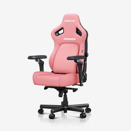 AndaSeat - Kaiser 4 Premium Ergonomic Office Gaming Chair with Superior Leather, Upgraded Lumbar, Wide Seat & 6D Armrests – L Size - Creamy Pink
