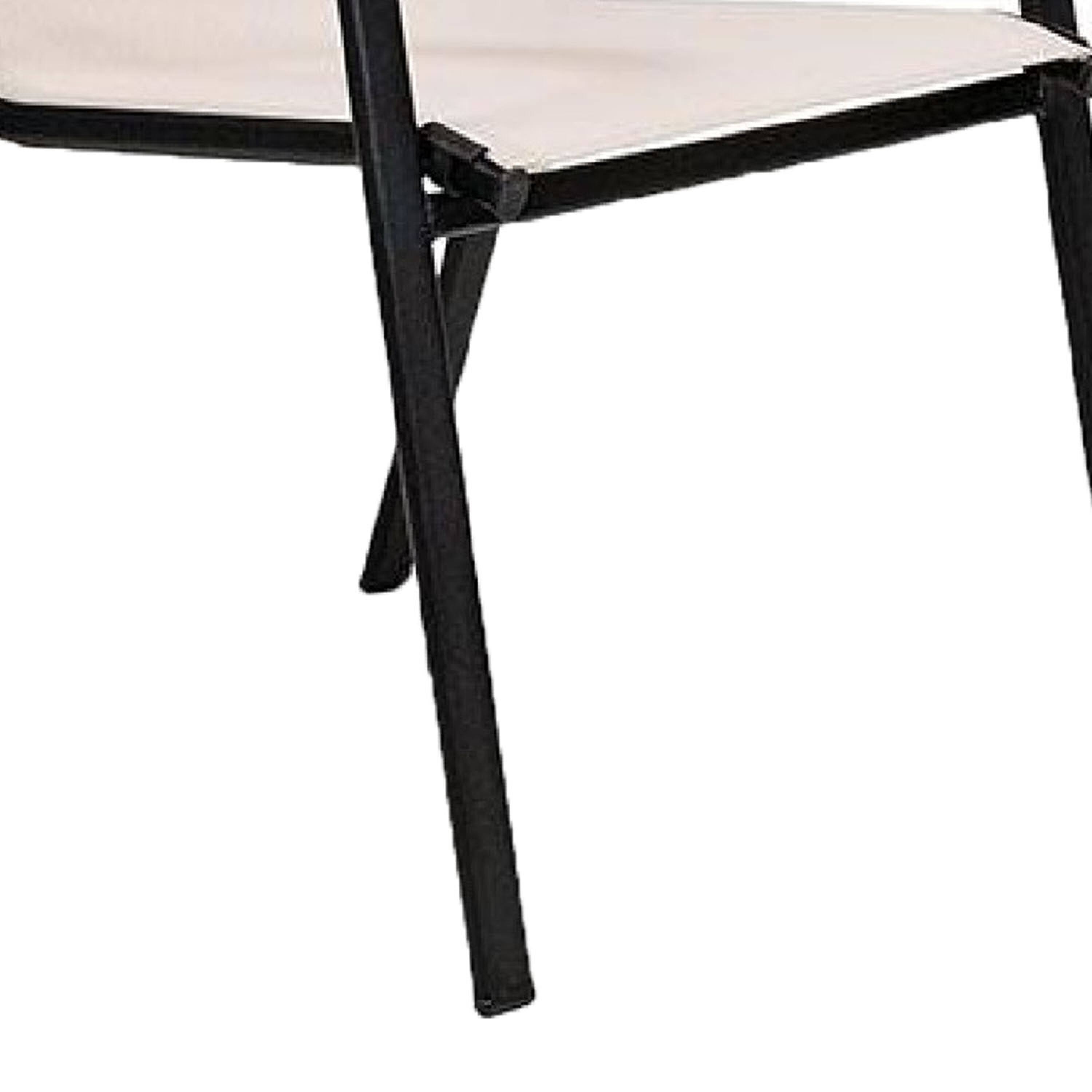 Alt View 3. Manhattan Lane - Feli Outdoor Stacking Chair Set of 2 - Beige, Black.