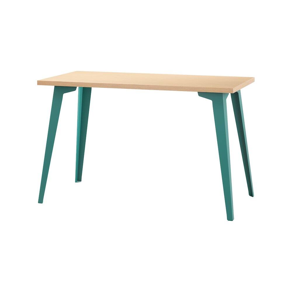 Alt View 2. Orison - Orison Office 24x48 Mid Century Modern Desk, Teal / Platinum Oak - Green.