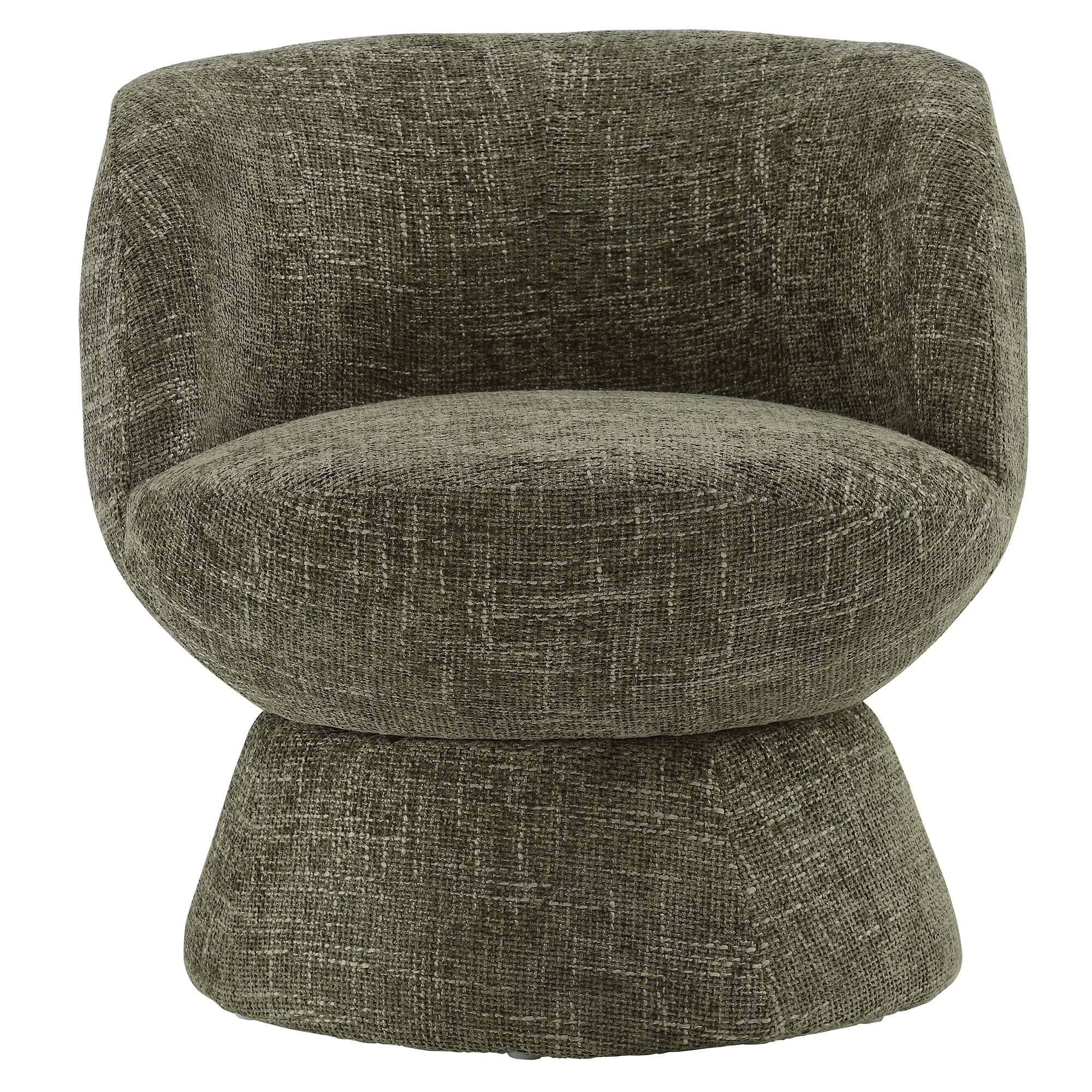 Alt View 4. Modway - Vesta Chenille Fabric Upholstered Swivel Chair by Modway - Basil.