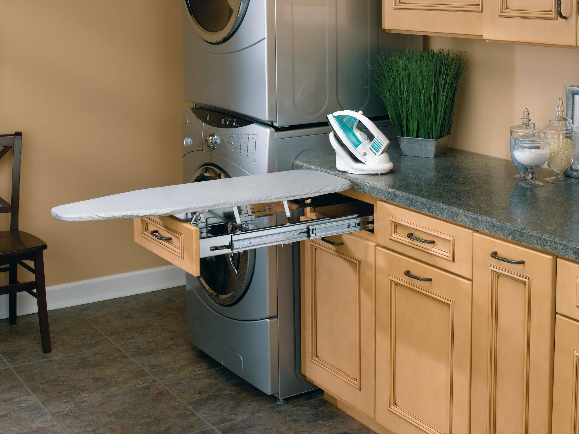 Alt View 7. Rev-A-Shelf - Rev-A-Shelf Pullout Foldaway Ironing Board for Vanity Cabinet Drawer, VIB-20CR.