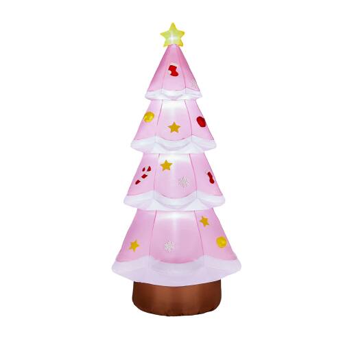 Winado - 7.2 FT Christmas Inflatable Christmas Tree Decoration for Outdoor Holiday Party - Pink