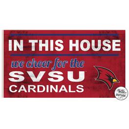 Jardine - Saginaw Valley State Cardinals 11" x 20" Indoor/Outdoor In This House Sign - Red