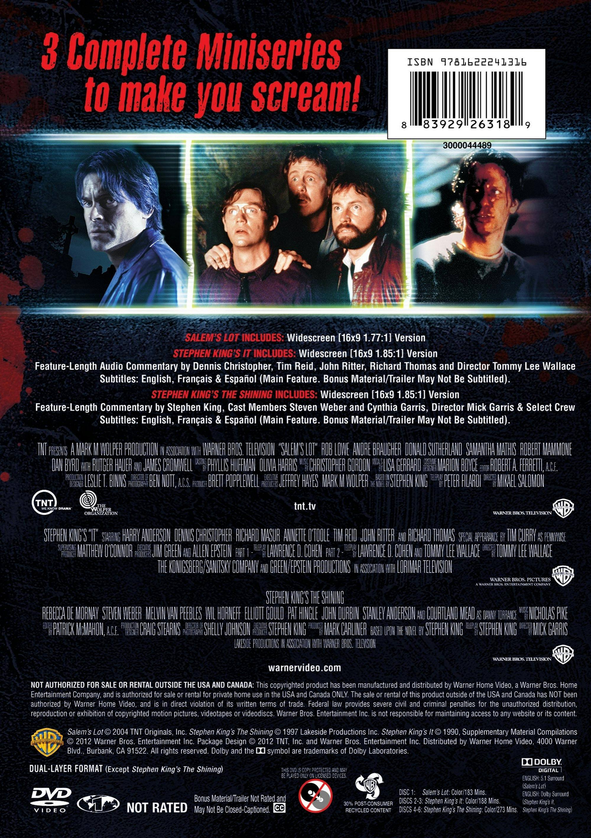Angle. Triple Terror Collection - The Shining/It/Salem's Lot (Box Set) [DVD].