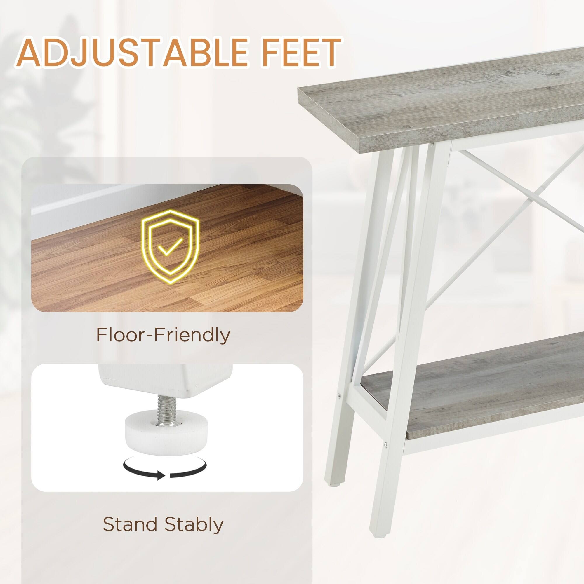 ADJUSTABLE FEET

- Floor-Friendly
- Stand Stably