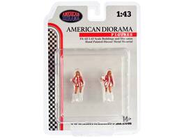 "Race Day" Two Diecast Figures Set 6 for 1/43 Scale Models by American Diorama - Multi