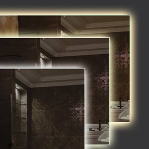 Alt View 4. LOVMOR - Lovmor 36x48 Inch LED Bathroom Mirror with Anti Fog Dimmable Lights 3 Color Temperature Memory Function ETL Certified - slive.