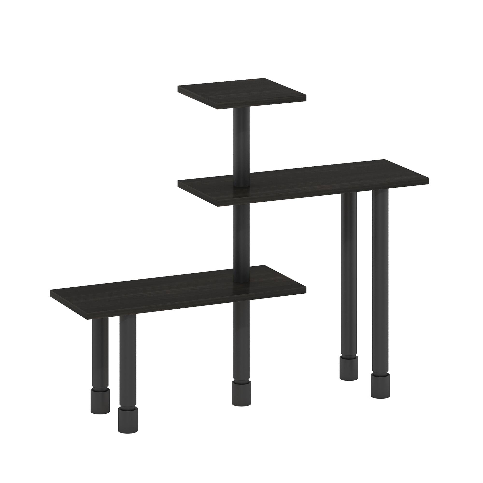 Alt View 2. Furinno - Turn-N-Tube 3-Tier Multipurpose Corner Countertop Organizer Shelf - Espresso/Black.