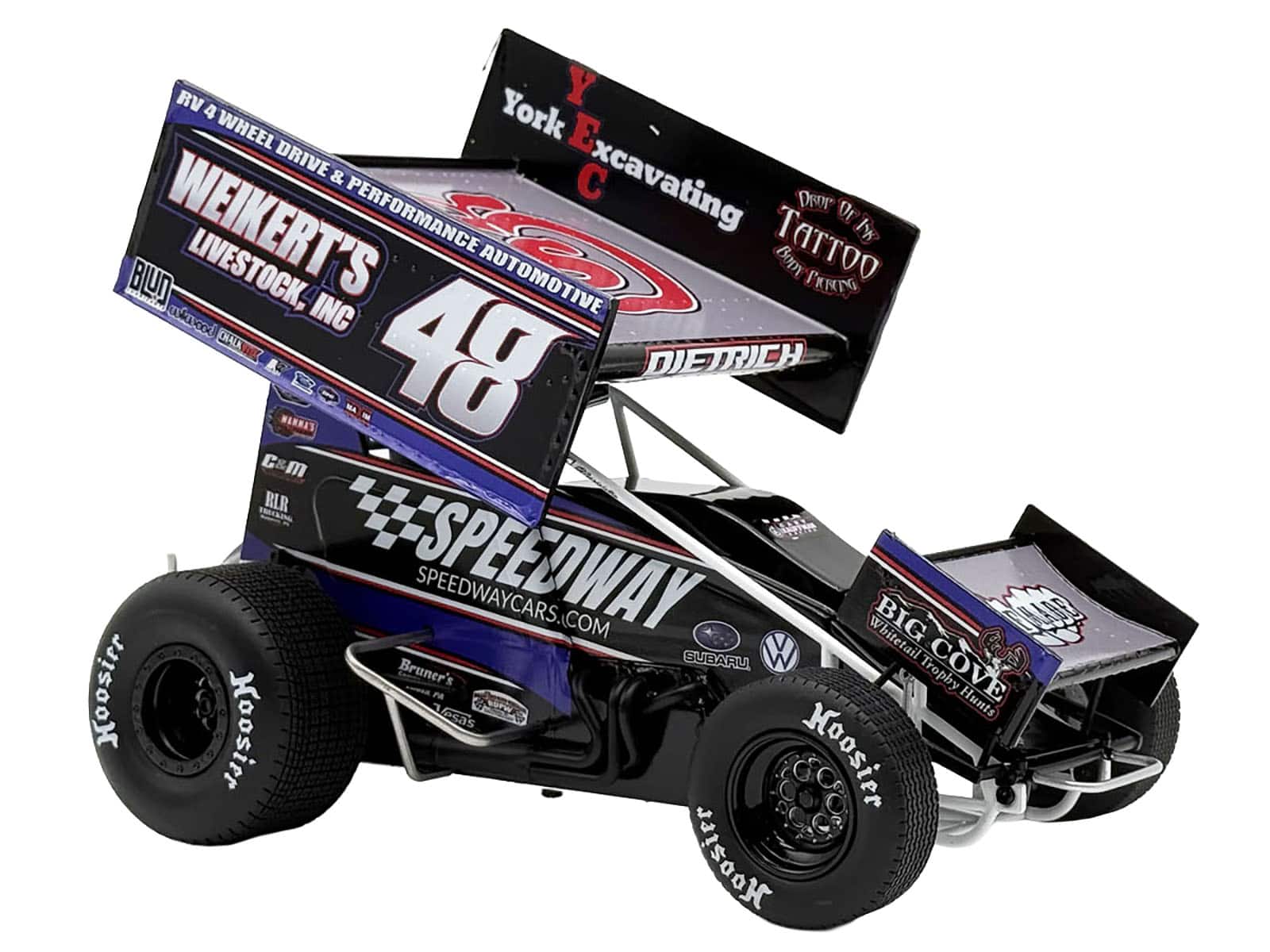 "Winged Sprint Car #48 ""Weikert's Livestock - Speedway Cars"" Gary Kauffman Racing (2025) 1/18 Diecast Model Car by ACME" price history on PriceWatchPro