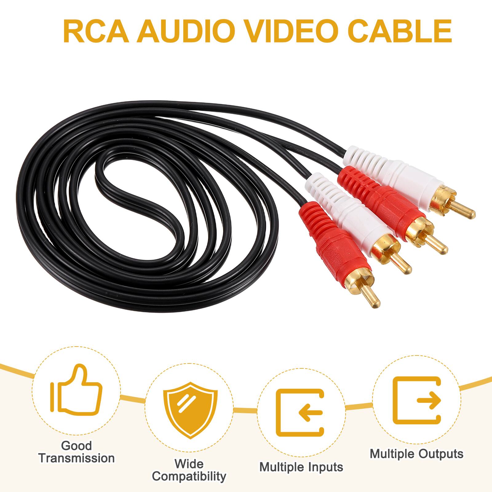 RCA AUDIO VIDEO CABLE

- Good Transmission
- Wide Compatibility
- Multiple Inputs
- Multiple Outputs