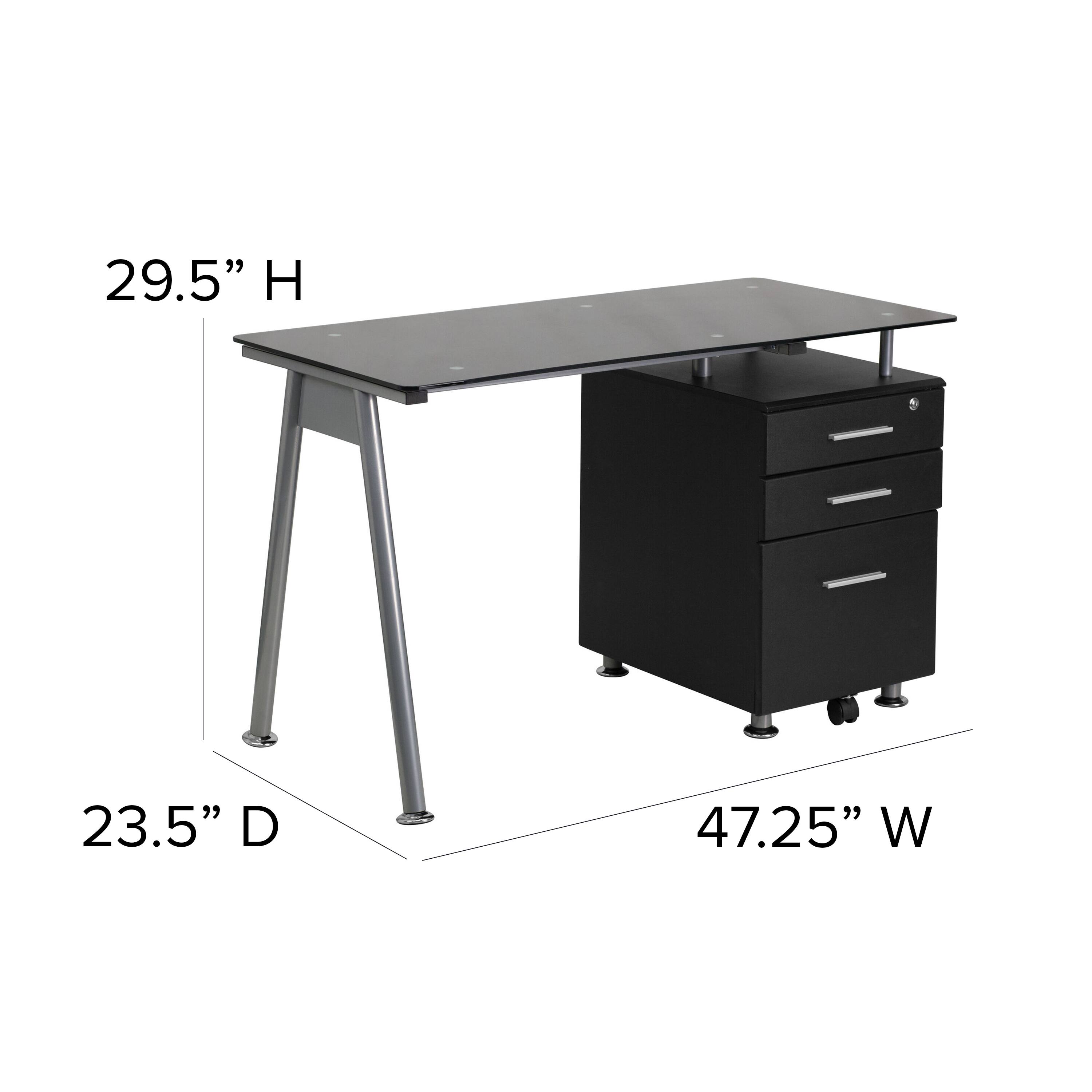 29.5" H  
23.5" D  
47.25" W