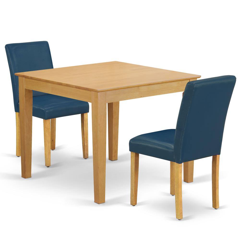 Back. East West Furniture - Dining Room Set Oak - Brown.