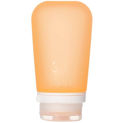 Front. Humangear - Humangear GoToob+ Soft Silicone Travel Bottle - Large - Orange - Orange.