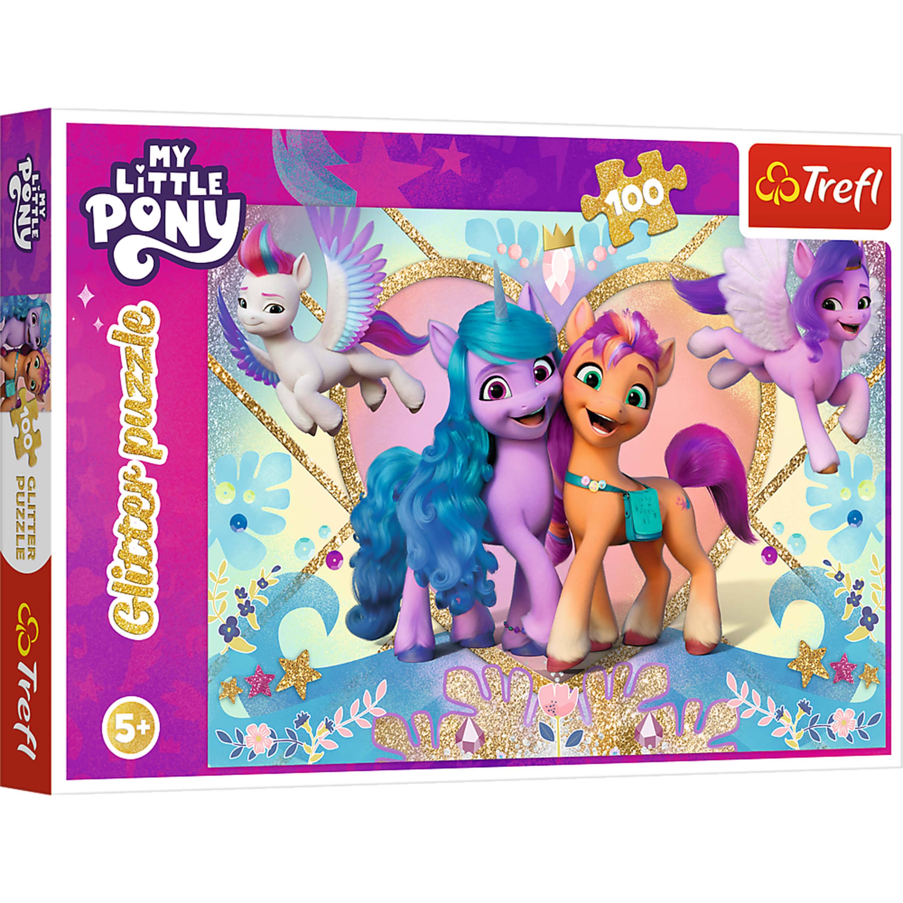 Trefl - Red 100 Piece Glitter Puzzle - My Little Pony - Shiny Ponies