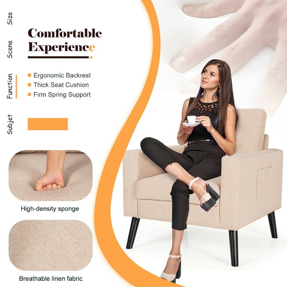 - Size
- Scene
- Function
- Subject

Comfortable Experience

- Ergonomic Backrest
- Thick Seat Cushion
- Firm Spring Support

- High-density sponge
- Breathable linen fabric