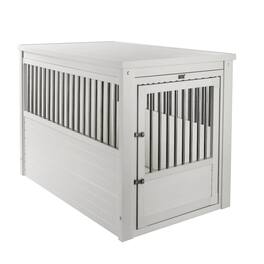 New Age Pet - ECOFLEX Dog Crate End Table - Antique White X-Large