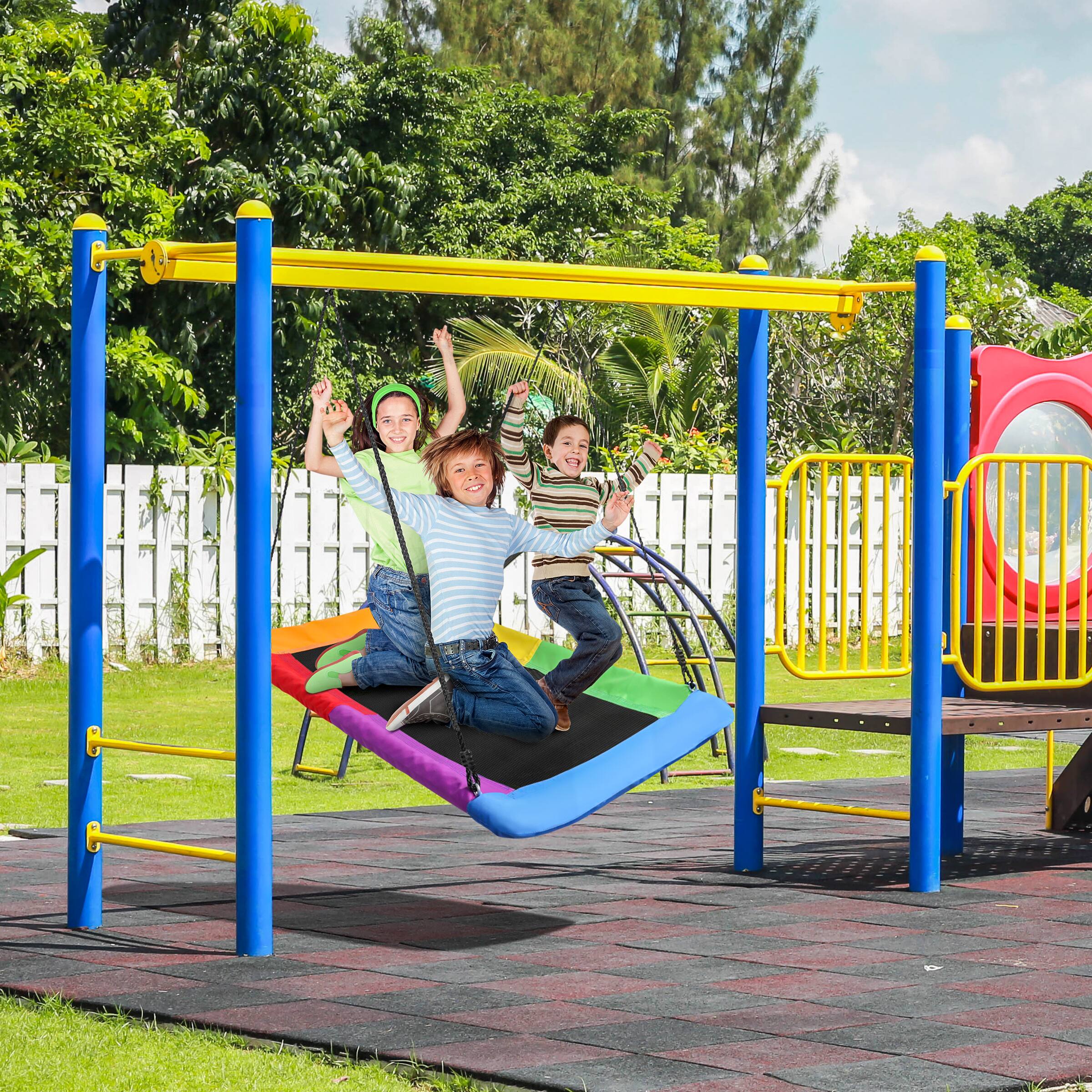 Alt View 1. Sorbus - Sorbus 60" Saucer Swing for Kids,  700lbs Big Platform Tree Glider Therapy,  Adjustable Ropes.