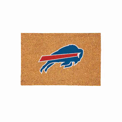Front. Evergreen Enterprises - Buffalo Bills 24" x 36" Outdoor Team Logo Coir Mat - Brown.
