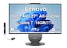 Lenovo - Upgraded - Yoga All-in-One 27 QHD Display (Ultra 7-255H, 16GB, 1TB SSD, Intel Arc 140T, WiFi 7, Webcam, Win 11 Pro) w/USB Hub - Luna Grey